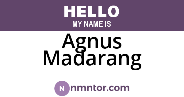 Agnus Madarang