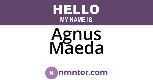 Agnus Maeda