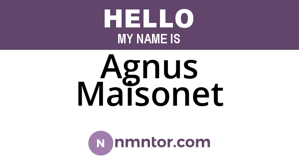 Agnus Maisonet