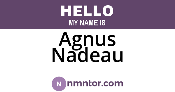 Agnus Nadeau