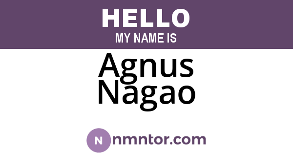 Agnus Nagao