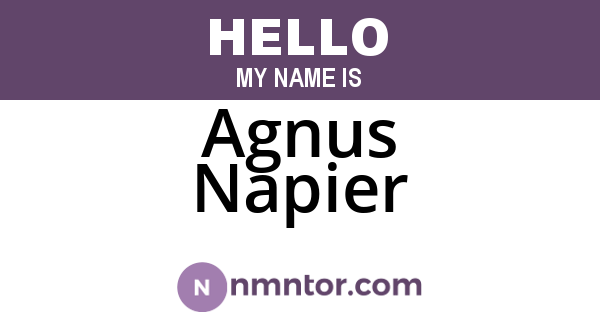 Agnus Napier