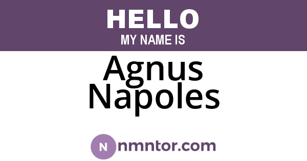 Agnus Napoles