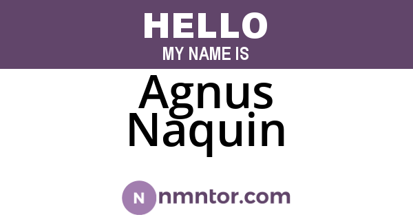 Agnus Naquin