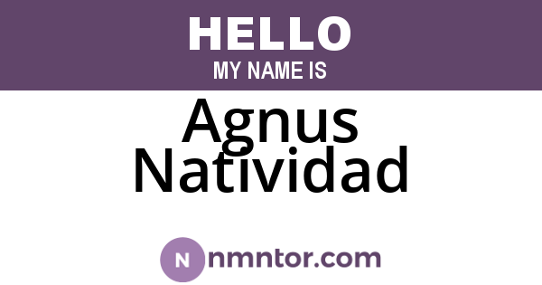 Agnus Natividad