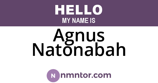 Agnus Natonabah