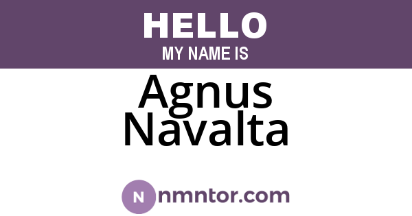 Agnus Navalta