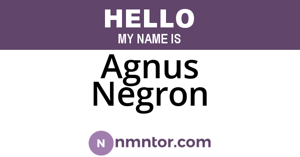 Agnus Negron