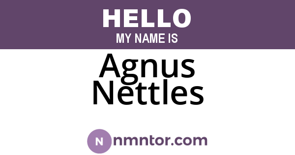 Agnus Nettles