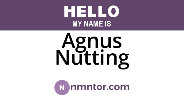 Agnus Nutting