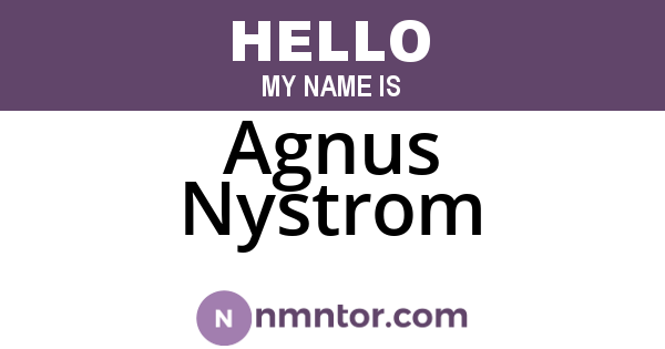 Agnus Nystrom
