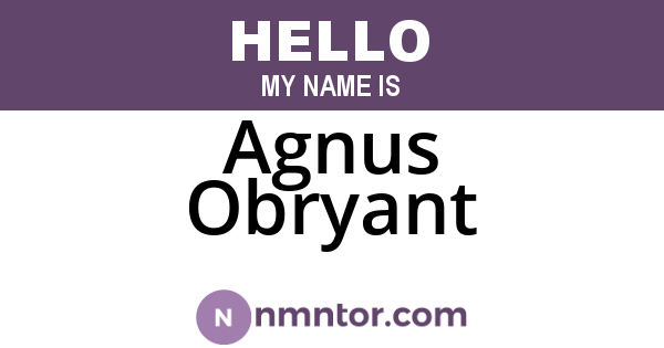 Agnus Obryant