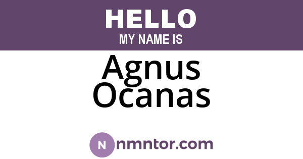 Agnus Ocanas