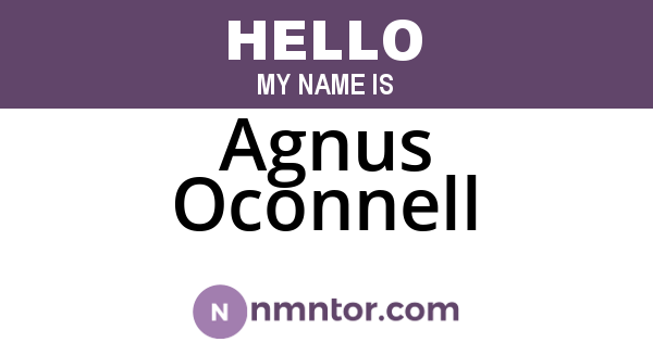 Agnus Oconnell