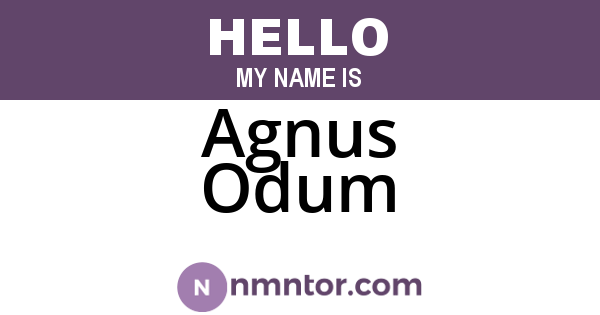 Agnus Odum