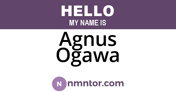 Agnus Ogawa