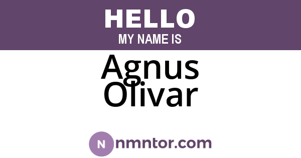 Agnus Olivar