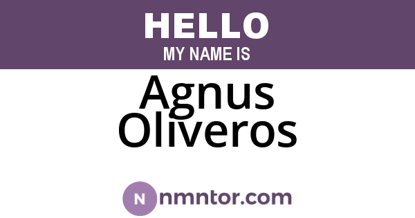 Agnus Oliveros