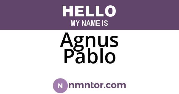 Agnus Pablo
