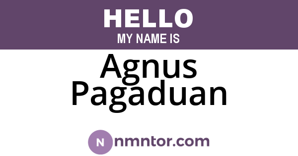 Agnus Pagaduan