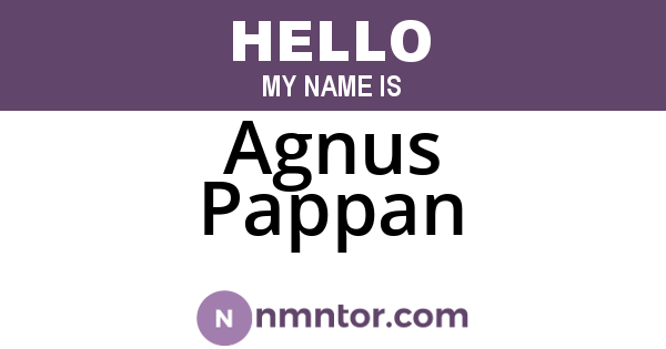 Agnus Pappan