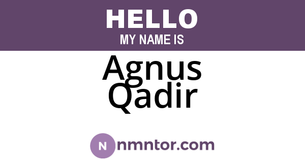 Agnus Qadir