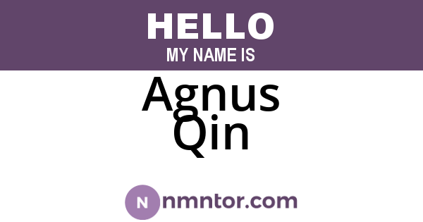 Agnus Qin