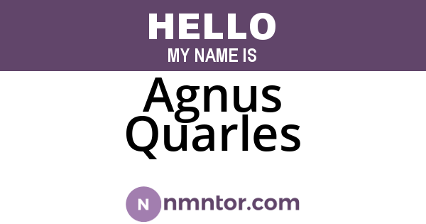 Agnus Quarles
