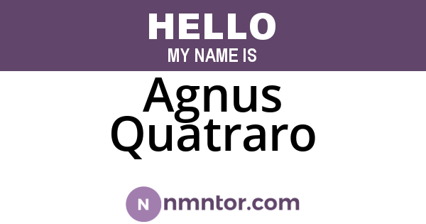 Agnus Quatraro