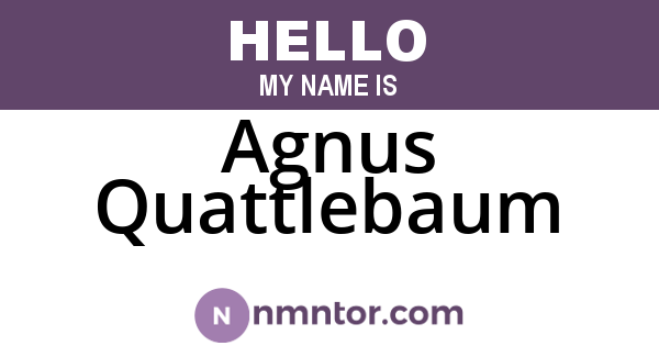 Agnus Quattlebaum