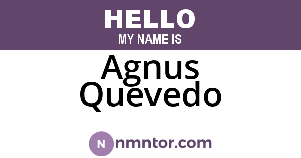 Agnus Quevedo