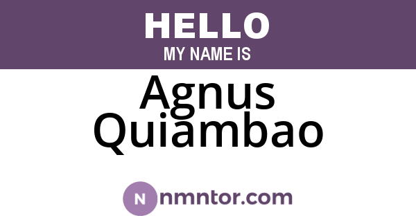 Agnus Quiambao