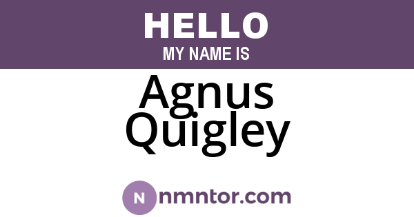 Agnus Quigley