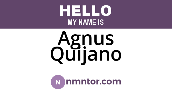 Agnus Quijano