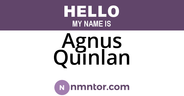 Agnus Quinlan