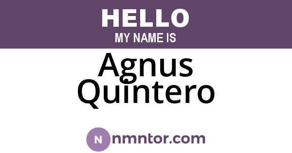 Agnus Quintero