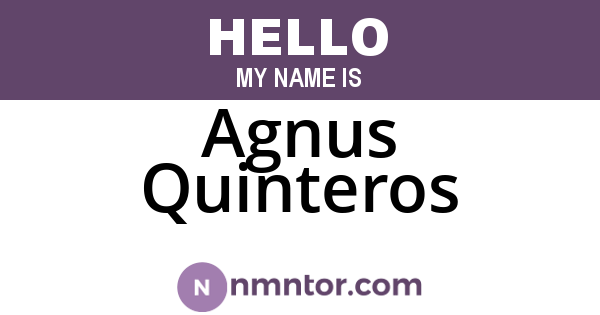 Agnus Quinteros