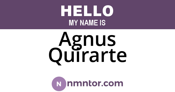 Agnus Quirarte