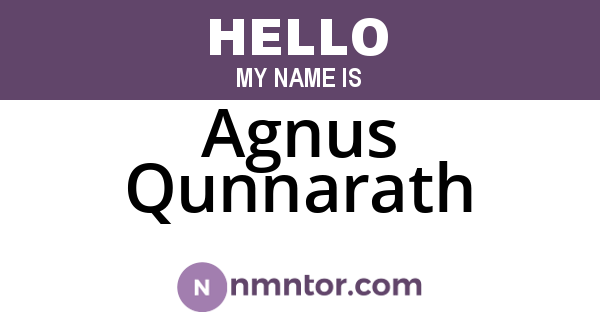 Agnus Qunnarath