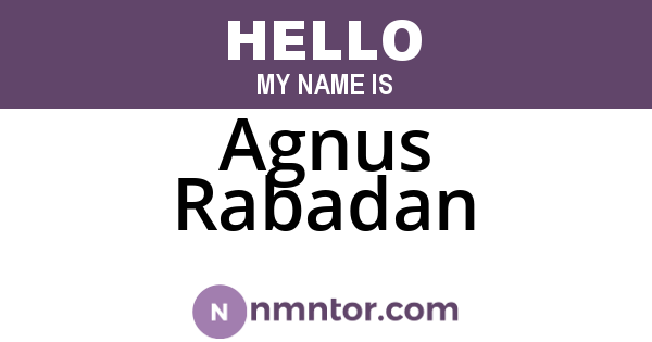 Agnus Rabadan