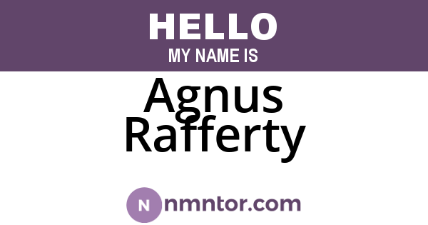 Agnus Rafferty
