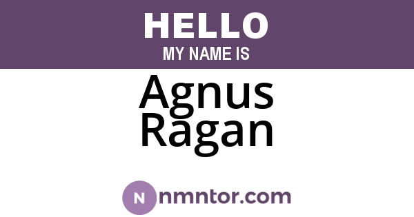 Agnus Ragan