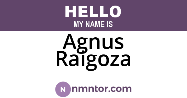 Agnus Raigoza