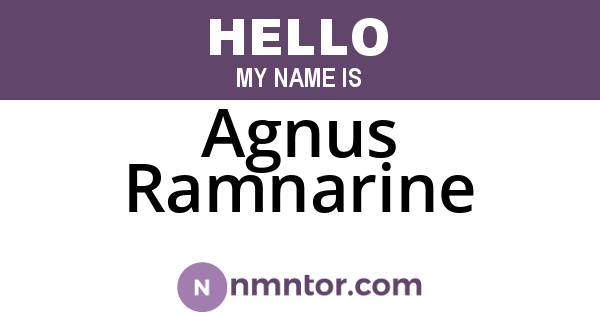 Agnus Ramnarine