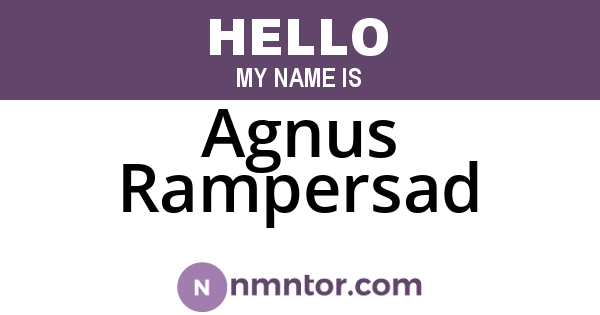Agnus Rampersad