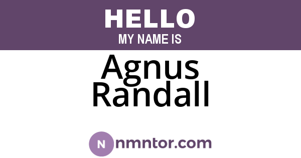 Agnus Randall