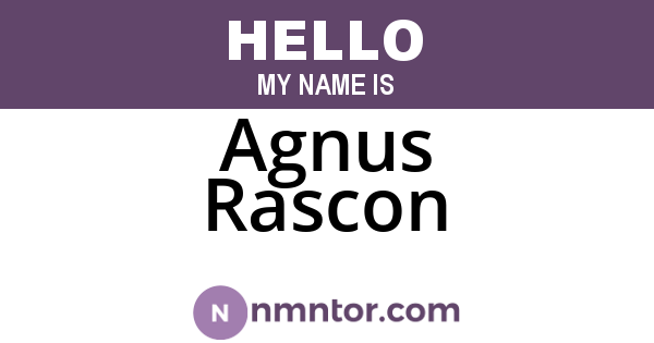 Agnus Rascon