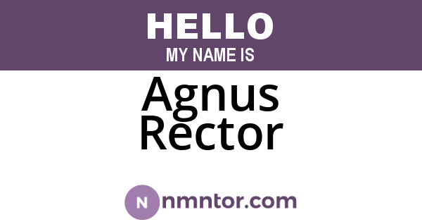 Agnus Rector