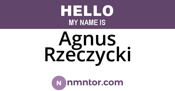 Agnus Rzeczycki