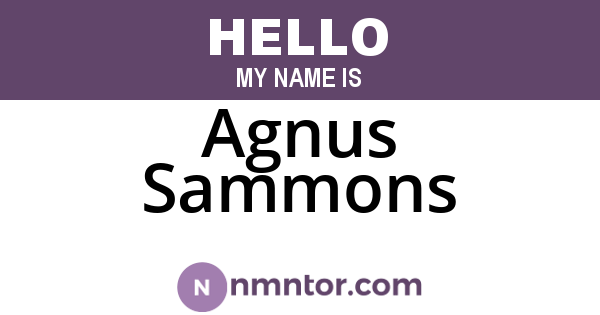 Agnus Sammons